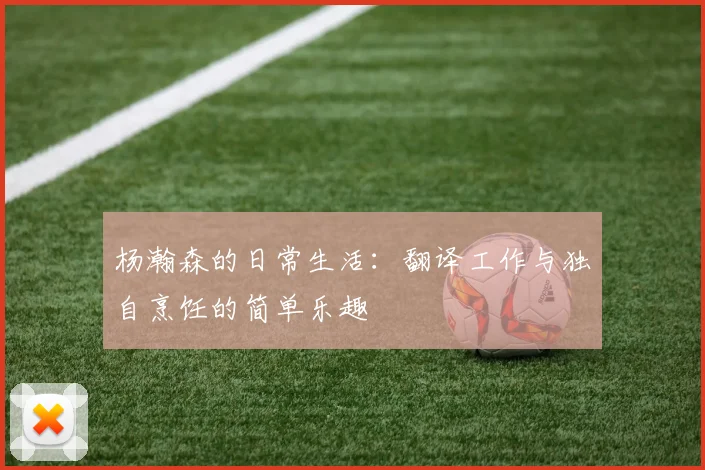 杨瀚森的日常生活：翻译工作与独自烹饪的简单乐趣